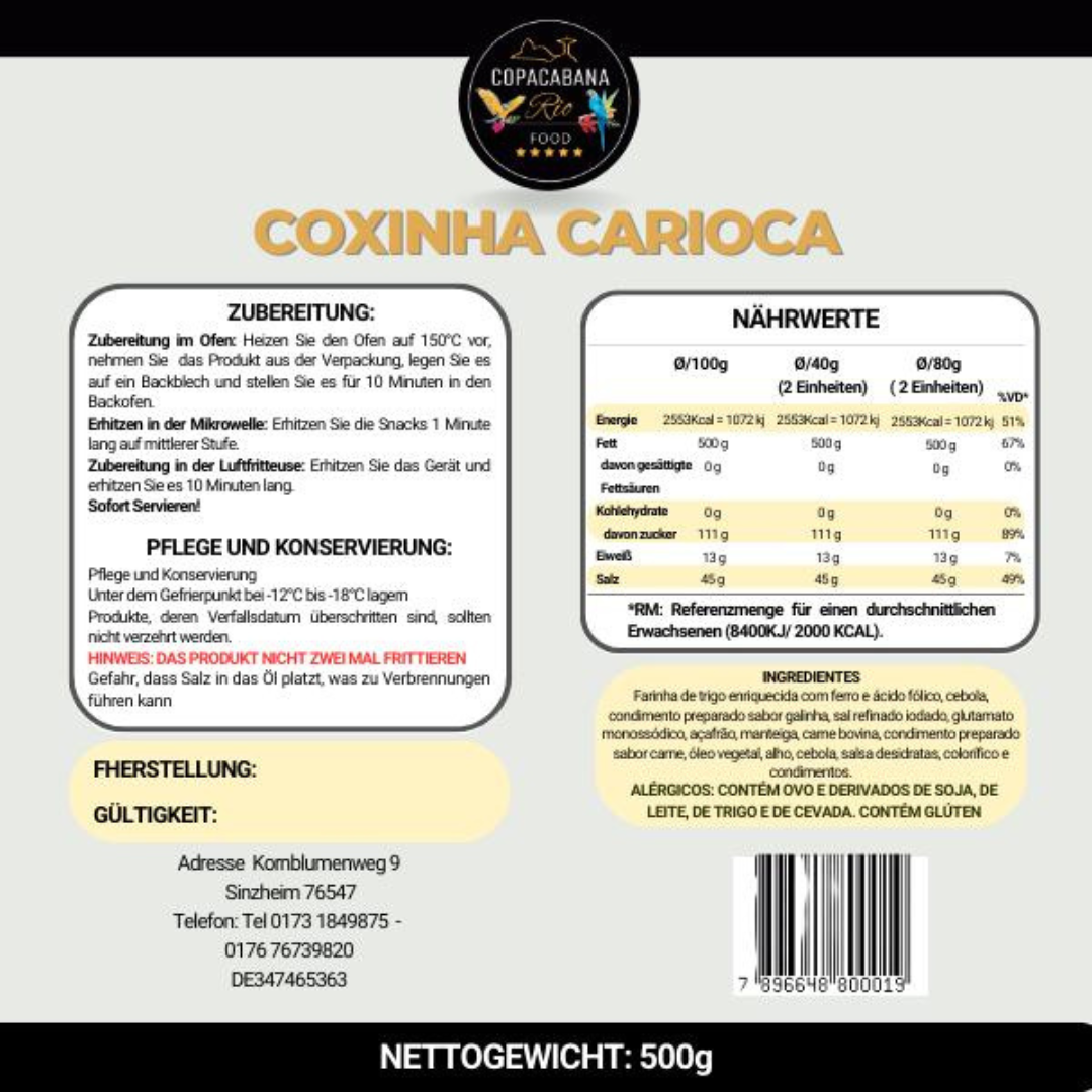 Coxinhas Traditionelles Hähnchen